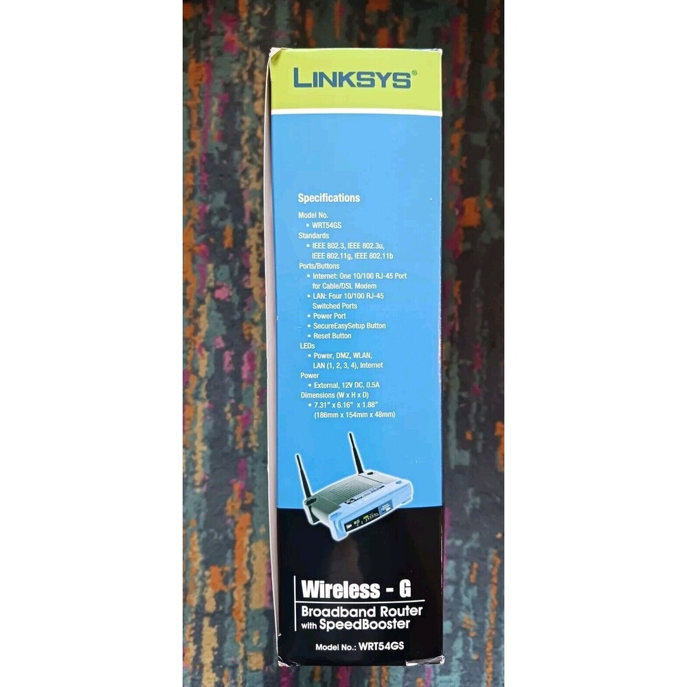 Linksys WRT54GS Wireless G Broadband Router Speed Booster Boost Performance 35% - Picture 4 of 6